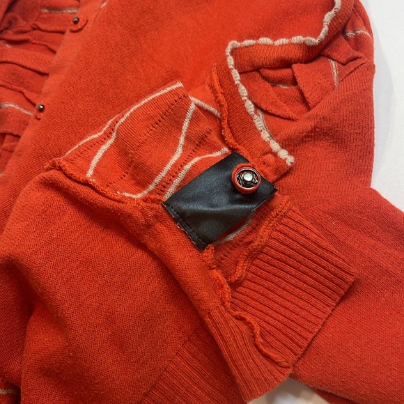 Anthropologie Winter Waves Yellow Bird Cardigan Sweater size small - Picture 7 of 9